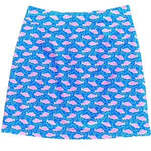 Vineyard Vines Blue and Pink A-line Skirt Size 8